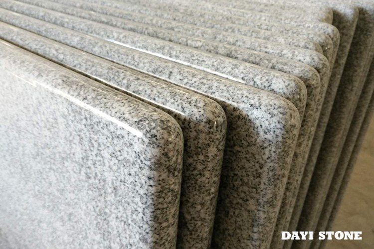 Countertop Light Grey Granite G603HB Top front and one short edge Laminated bullnose edge 96x26 - Dayi Stone